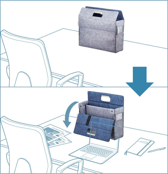 モバイルバッグ〈mo・baco/モバコ〉社内持ち運びバッグ カハ-MB11R コクヨ