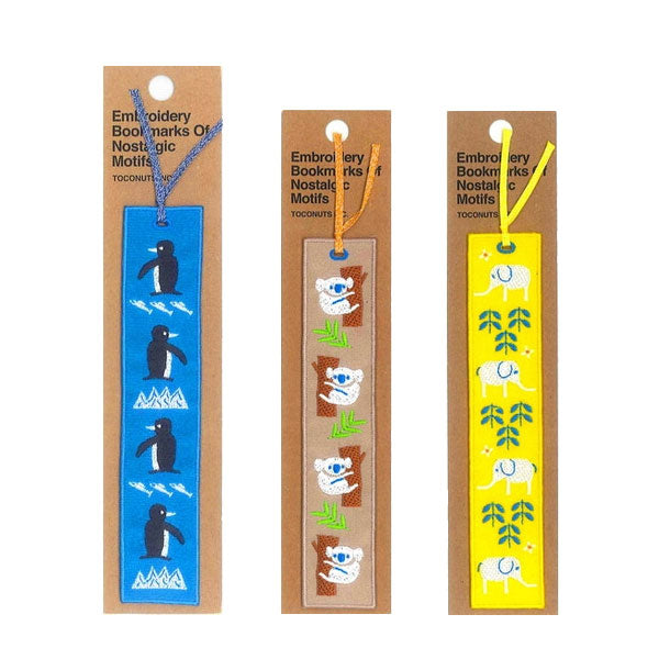 刺繍のしおり アニマルズ [全3種類] トコナッツ TB-206 ［M便 1/60
