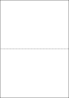 納品書・各種伝票等の出力に最適  オフィスのプリンターでそのまま印刷できます! ミシン目入りコピー用紙(A4サイズ)2分割 100枚 アトリエミシンメヨウシ2ブンカツ