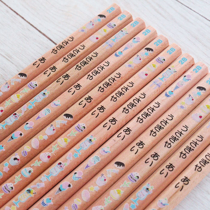 うさぎやオリジナル名入れ鉛筆 「プチラパン<ウッド>」2B 1ダース(12本)えんぴつ【ネコポス送料無料】
