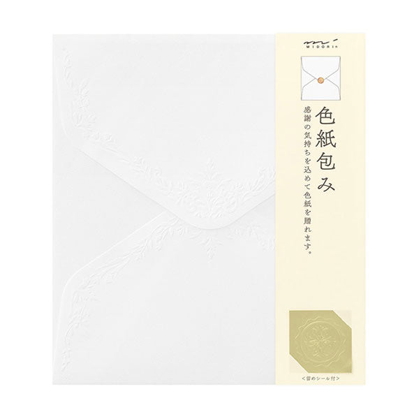 色紙包み 白 デザインフィル(ミドリ) 33290