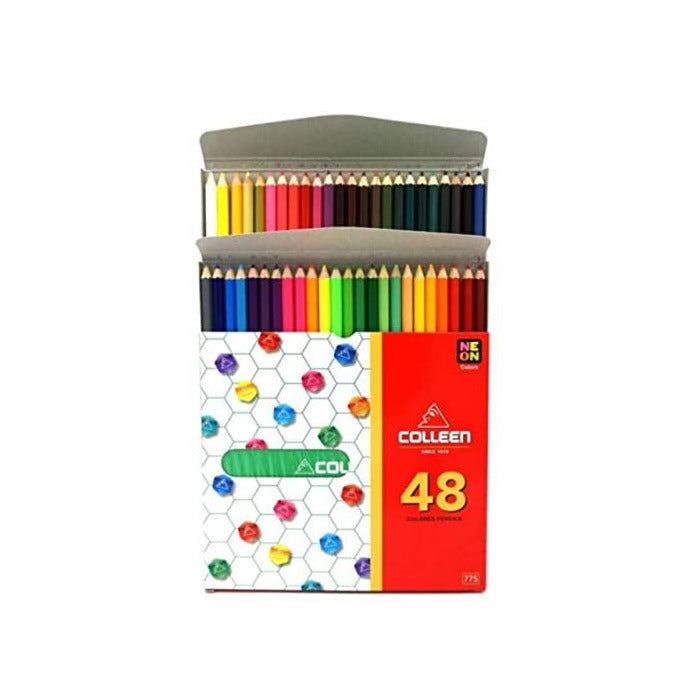 コーリン 48色紙箱入り蛍光色鉛筆 775-48