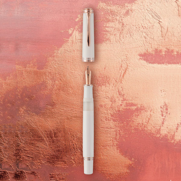 【限定】ペリカン《Pelikan》スーベレーン 600 ホワイト&ローズゴールド F(細字)/M(中字)【送料無料*】