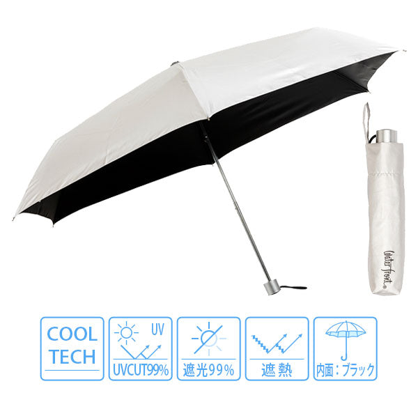 銀行員の日傘 折 60cm ウォーターフロント S360-0783SL1-B8