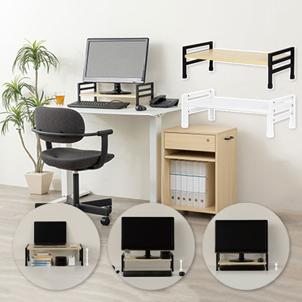 机上台 高さ調整付き 500mm幅 [全2色] アスカ(Asmix) DSK07 – 文具専門