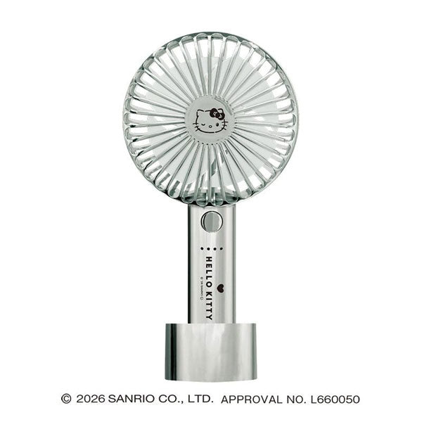 サンリオキャラクターズ HANDY FAN ハローキティ シルバー ストラップ/台座付 クラックス 137069