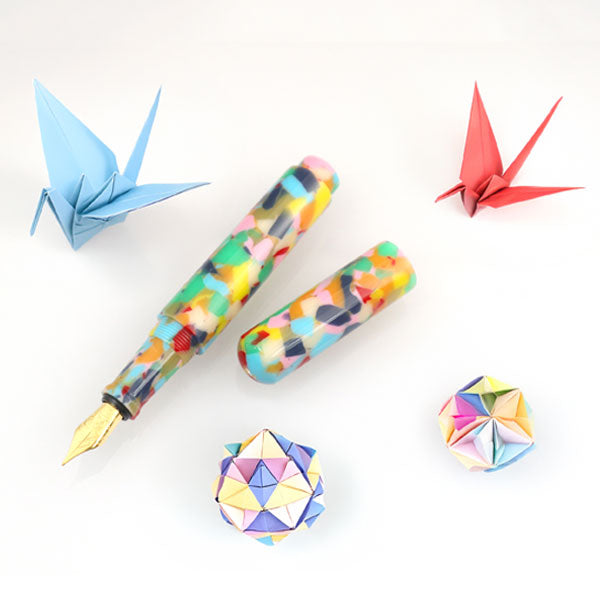 アセテート万年筆【折り紙】ミニタイプ [細字] ≪化粧箱付き≫ 大西