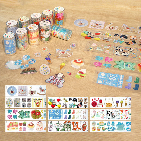 Komamono クリエイティ部 クリアロールステッカー [全10種類] 日本出版