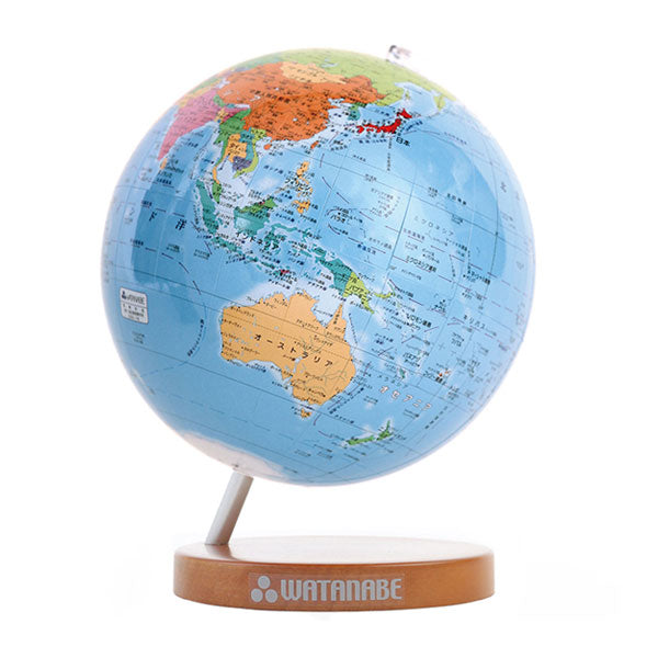 シティーズ15 卓上地球儀WF 木台 No.1502 15cm 渡辺教具製作所 1502