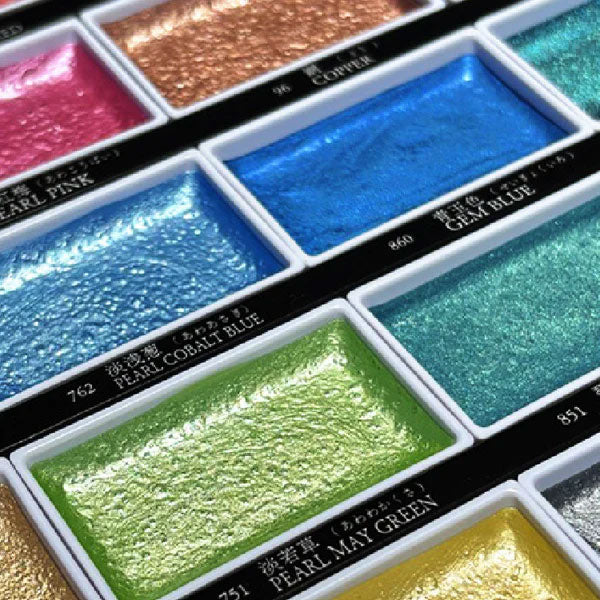 顔彩耽美 メタリックカラーセット2 呉竹 MC20/24V/NW3 【送料無料*】