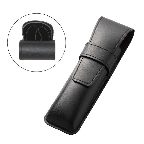 シース 2本差<太軸用>ブラック 革製 パイロット LSF01-400-B