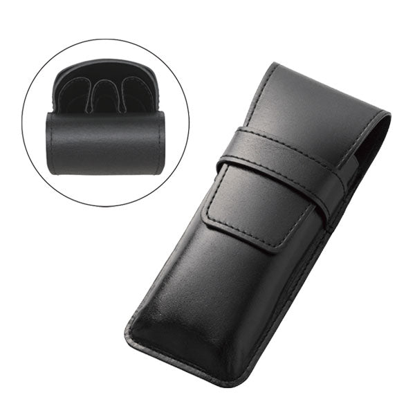 シース 3本差<太軸用>ブラック 革製 パイロット LSF02-500-B