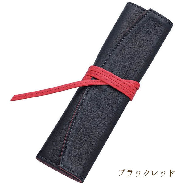 Pensemble ペンサンブル ロールペンケース ロングタイプ 1ポケット ブラック/レッド/ブラックレッド ≪化粧箱入≫ パイロット PSR102