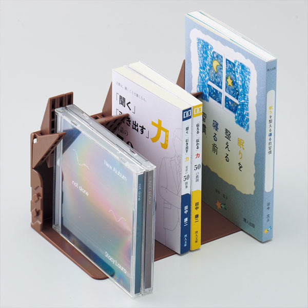 限定色 1冊でも倒れないブックスタンド ブラウン リヒトラブ《LIHIT LAB》 A-3575-9