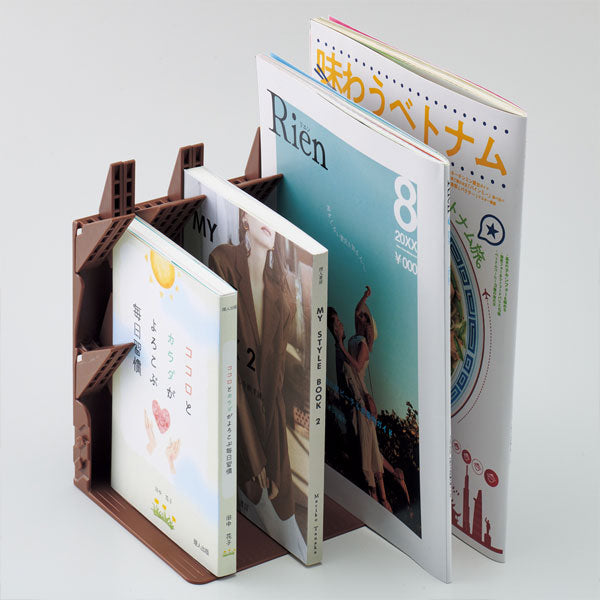 限定色 1冊でも倒れないブックスタンド A4 ブラウン リヒトラブ《LIHIT LAB》 A-A-3577-9