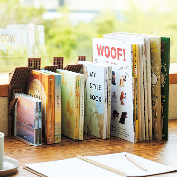 限定色 1冊でも倒れないブックスタンド A4 ブラウン リヒトラブ《LIHIT LAB》 A-A-3577-9