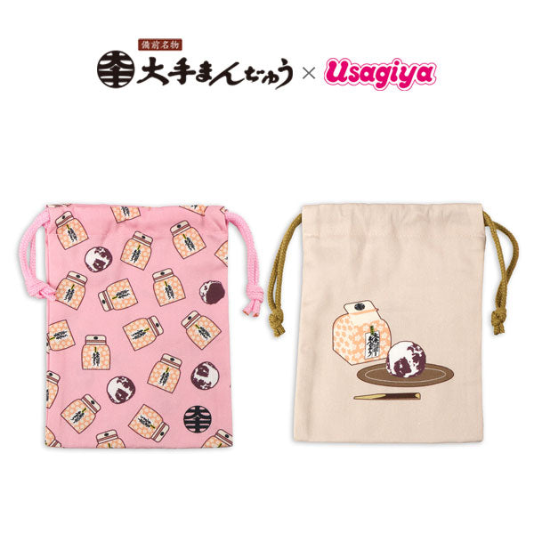 大手まんぢゅう×うさぎやコラボ 巾着 ハイタイド USA-P** [M便 1/8