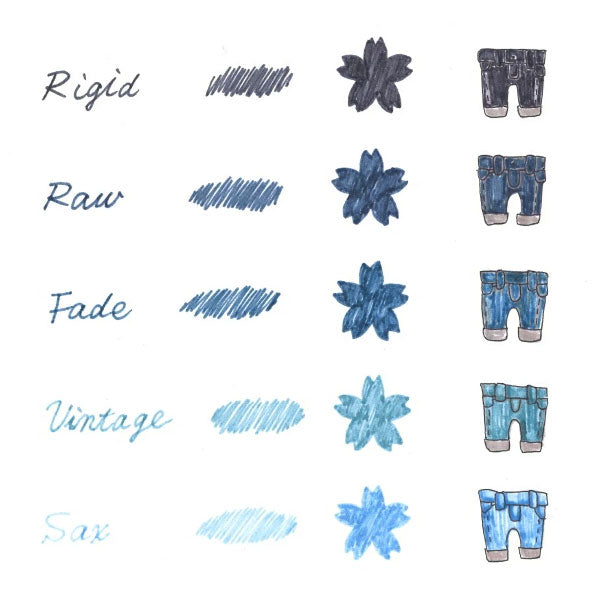 【Vintage】インディゴの街シリーズ 万年筆インク 15ml 箱入り うさぎやオリジナル BU-340