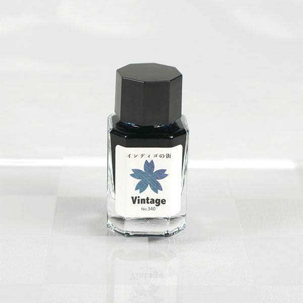 【Vintage】インディゴの街シリーズ 万年筆インク 15ml 箱入り うさぎやオリジナル BU-340