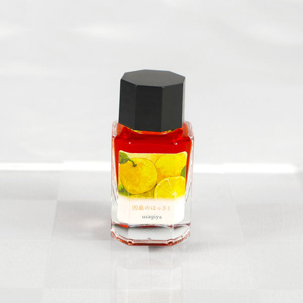 【因島のはっさく】備後彩雲シリーズ 万年筆インク 15ml 箱入り うさぎやオリジナル U-BG006