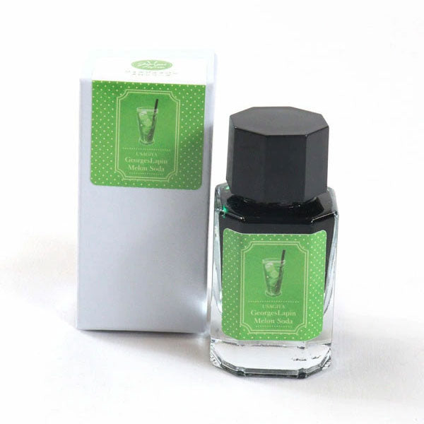 【メロンソーダ】ジョルジュラパンシリーズ 万年筆インク 15ml 箱入り うさぎやオリジナル U-GL005