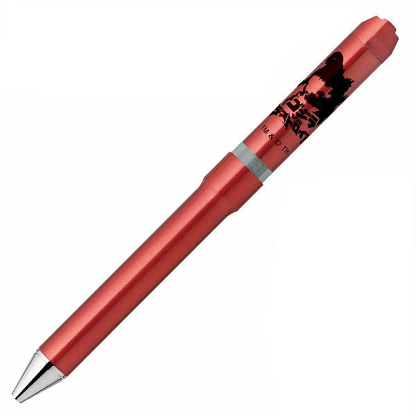 【限定】ゼブラ シャーボNu ゴジラ デザイン 回転式 多機能ペン ボール径0.5/0.7mm 専用化粧箱付き 3機能(2色エマルジョン芯黒/赤+シャープ0.5mm) ゼブラ SB35-GZ24/SBS35-GZ24