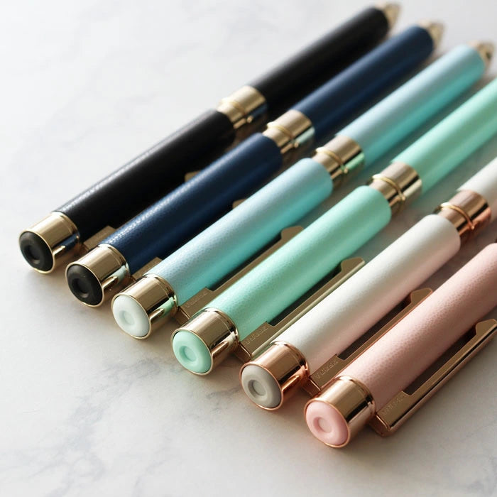 限定セット シャーボX SL6 レザー調 ゴールドメッキタイプ <リフィルセット:シャープ0.5mm、ジェルJSB 0.5mm芯(ブラック/カーマインレッド)> 複合ペン ゼブラ SB36【送料無料*】