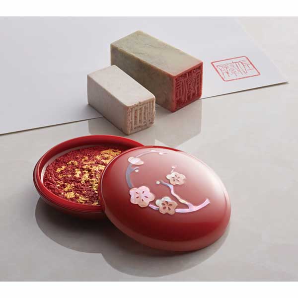 高岡漆器 螺鈿仕上 鯱旗印肉 [全4柄] シヤチハタ MNUK-50