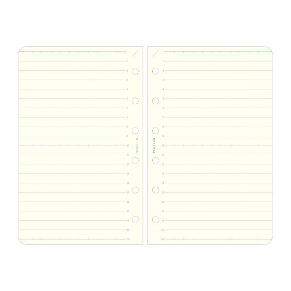 005 リフィルメモパッド 6mm罫線 80枚《ミニサイズ》 PLOTTER 777-164-25 ［M便 1/3］【取寄せ品】