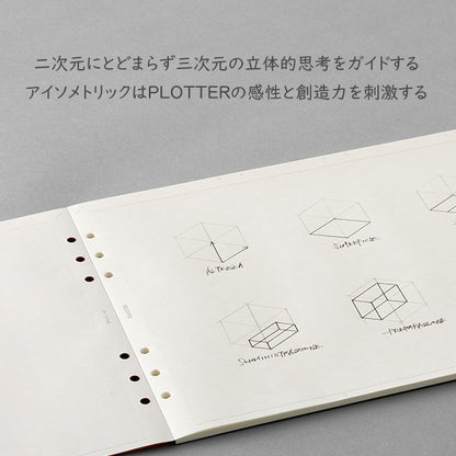015 リフィルメモパッド アイソメトリック40枚《2冊入 A4サイズ》 PLOTTER 　777-165-45 【取寄せ品】
