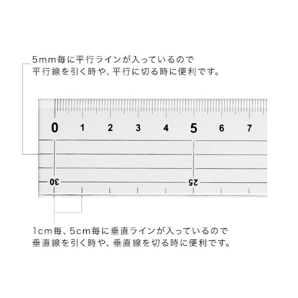 カッティング定規 [18cm] レイメイ藤井 ACJ2004 [M便 1/42]