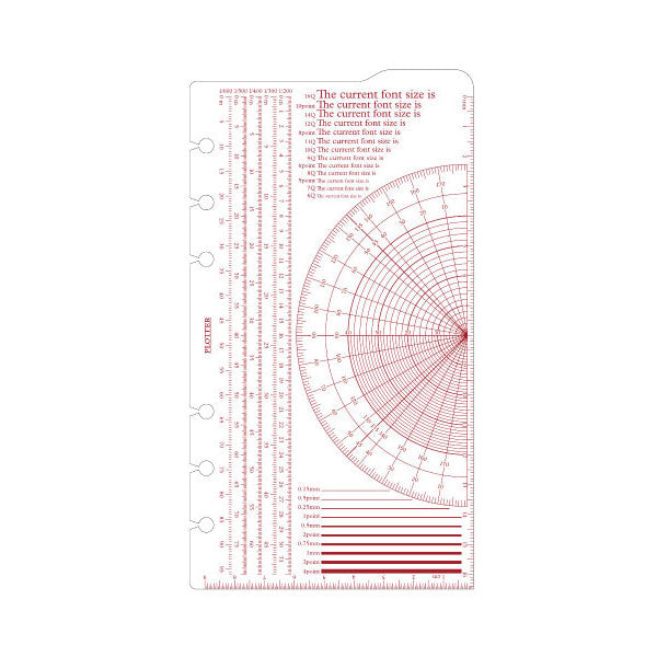 009　スケール下敷き《バイブルサイズ》リフィル PLOTTER 　777-164-37［M便 1/10］【取寄せ品】