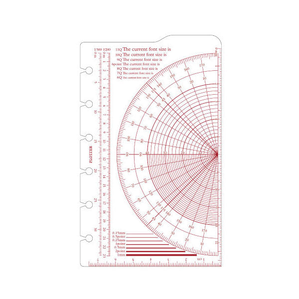 009　スケール下敷き《ミニサイズ》リフィル PLOTTER 　777-164-39［M便 1/10］【取寄せ品】
