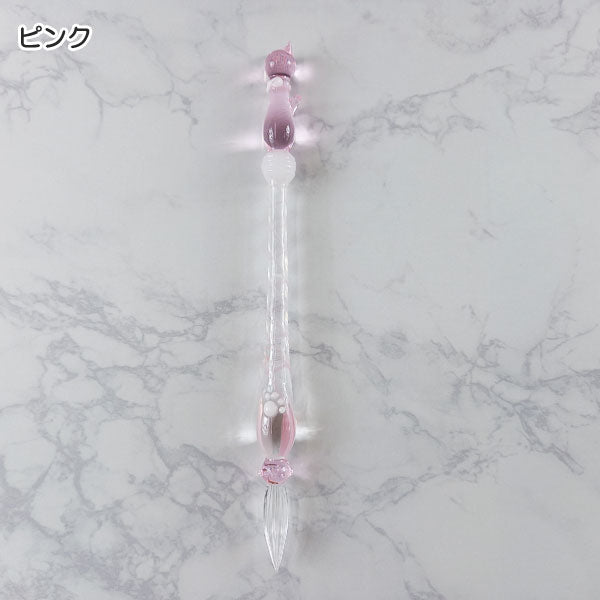 グラスカオリア にゃんこペン ガラスペン ［全3色］ ダイアモンド