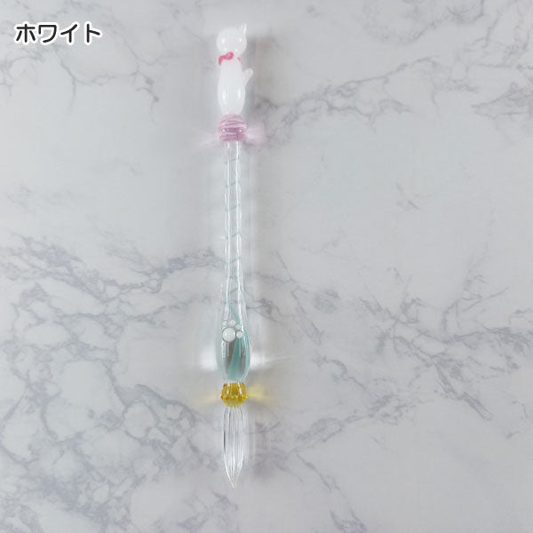 グラスカオリア にゃんこペン ガラスペン ［全3色］ ダイアモンド
