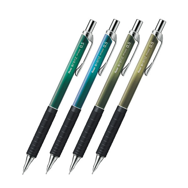 (1/15園田)【限定】orenz(オレンズ) メタルグリップ グリーンカラー シャープペンシル［0.5mm］ぺんてる XPP1505G2【ネコポス可】[M便 1/7]