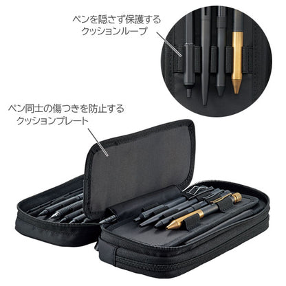 (1/16園田)XCOA《エクスコア》スプレッド ダブルペンケース [全3色] リヒトラブ A-3801