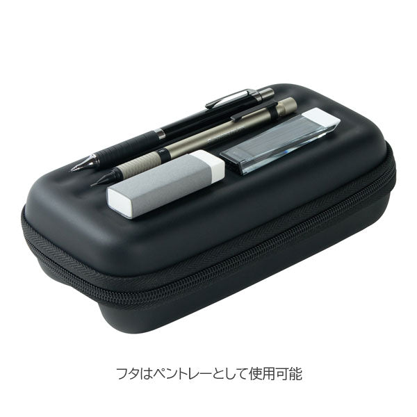 (1/16園田)XCOA《エクスコア》ハードシェル ペンケース ［ジェットブラック］ リヒトラブ A-3802-24