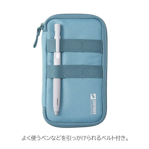 《LIHIT LAB.×SURFRIDER FOUNDATION》 コンパクトペンポーチ [全5色] ペンケース マルチポーチ リヒトラブ A-3200 [M便 1/1]