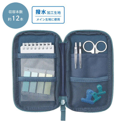 《LIHIT LAB.×SURFRIDER FOUNDATION》 コンパクトペンポーチ [全5色] ペンケース マルチポーチ リヒトラブ A-3200 [M便 1/1]