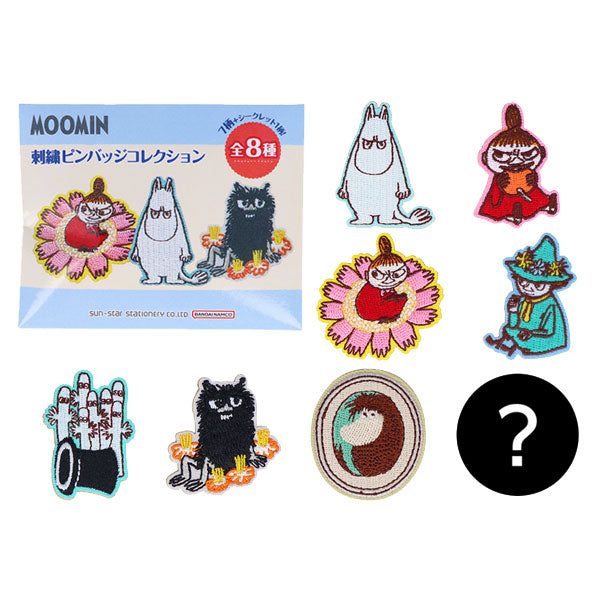 限定 MOOMIN 80th 刺繍ピンバッジ [全8種] サンスター文具 S8349118 [M便 1/6]