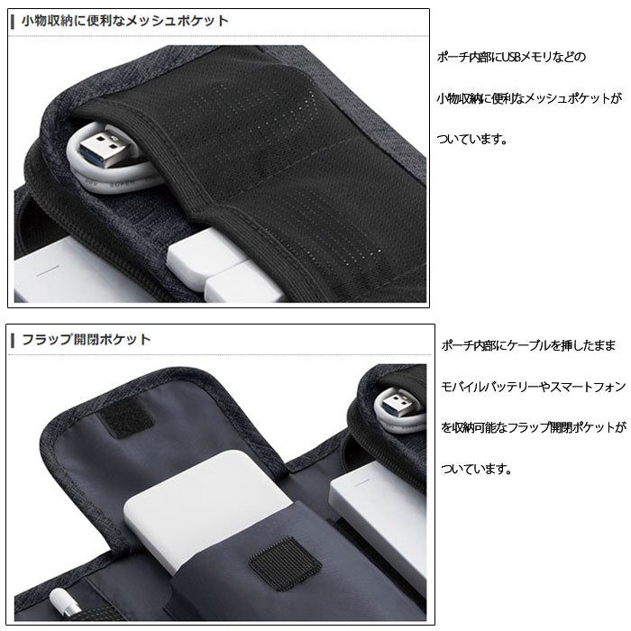 オーガナイズポーチ　ウォレットタイプ ウォレット型ポーチ [全3色] エレコム BMA-GP13