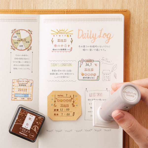 デイリーログスタンプ 《本体＋マスター部》 [全12種類] シヤチハタ 42