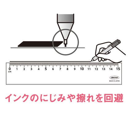 LR 左右利き手対応定規 15cm [全2色] 共栄プラスチック LR-15-*  [M便 1/30]