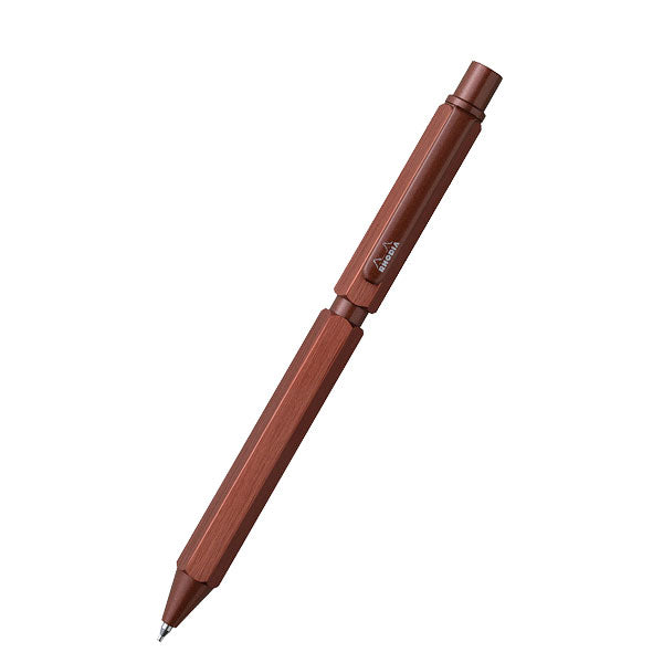 【2/3角乢】【限定】ロディア《RHODIA》スクリプト マロンブラウン マルチペン 3in1［ボールペン0.5mm/黒赤・シャープペン0.5mm］ロディア CF9348 [M便 1/3]