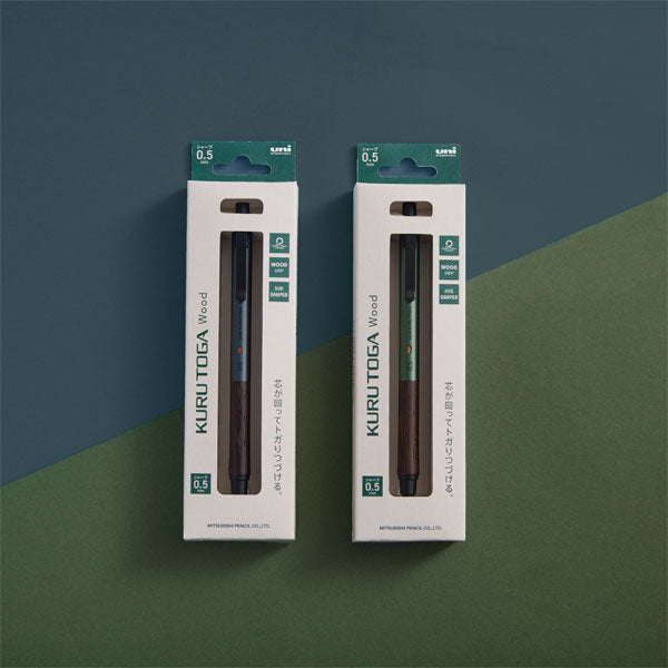 三菱鉛筆 KURUTOGA wood クルトガウッド 2本セット KURUTOGA Wood（クルトガ ウッド）が入荷します！ | 舞鶴の文具