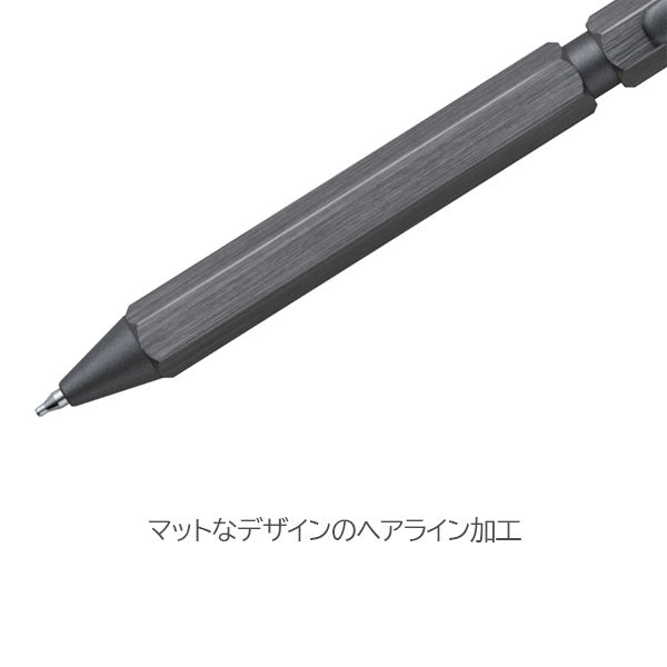 【限定】ロディア《RHODIA》クリプト チタニウム マルチペン 3in1［ボールペン0.5mm/黒赤・シャープペン0.5mm］ロディア CF9371[M便 1/3]