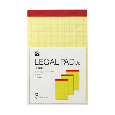 リーガルパッド Ｊｒ.(ジュニア) 方眼　３冊パック 354-LPSG3 伊東屋【ネコポス可】