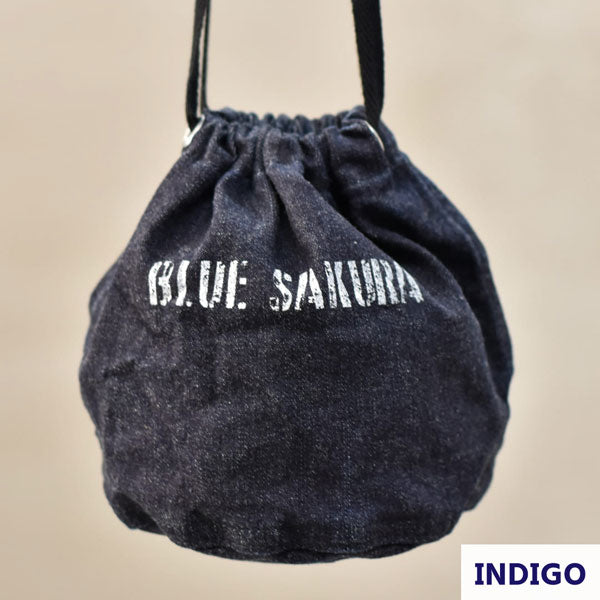 BLUE SAKURA SMALL DRAWSTRING BAG 巾着 [全3色] フーバル　BS-AC36** [M便 1/1]