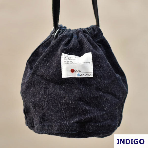 BLUE SAKURA SMALL DRAWSTRING BAG 巾着 [全3色] フーバル　BS-AC36** [M便 1/1]